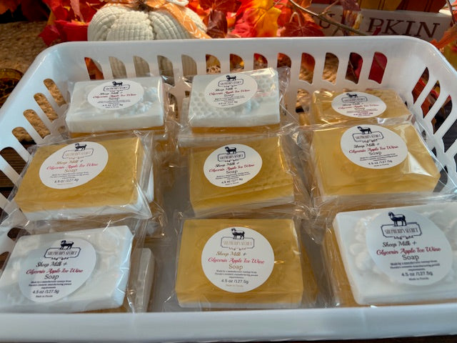 Apple Honey Ice Wine Glycerin and Sheep Milk Soap