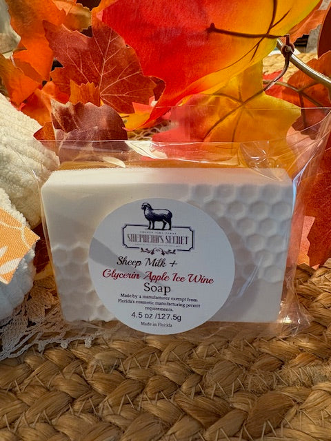 Apple Honey Ice Wine Glycerin and Sheep Milk Soap