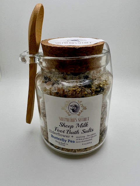 Sheep Milk Foot Bath Salts Elderflower and Butterfly Pea