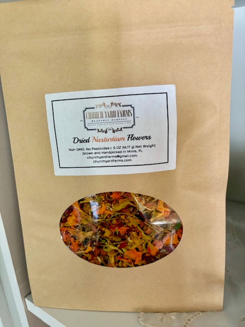 Dried Nasturtium Flowers